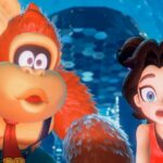 Donkey Kong and Pauline share a surprised look.
