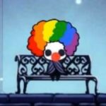 The Silksong clown nose meme from Hollow Knight is shown.
