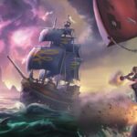 Sea of Thieves art shows a great ship battle.