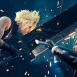 Cloud and Sephiroth clash in battle.