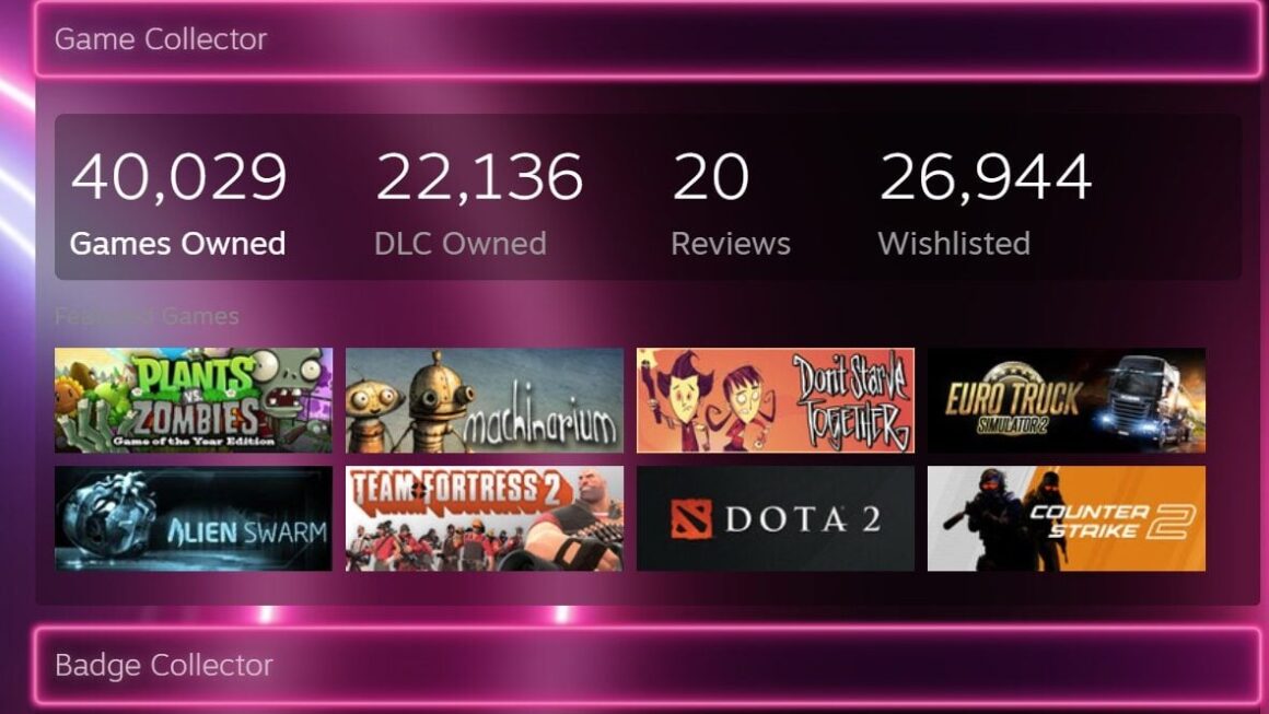 PC Gaming Legend Wins Steam With Achievement For Buying 40,000 Games