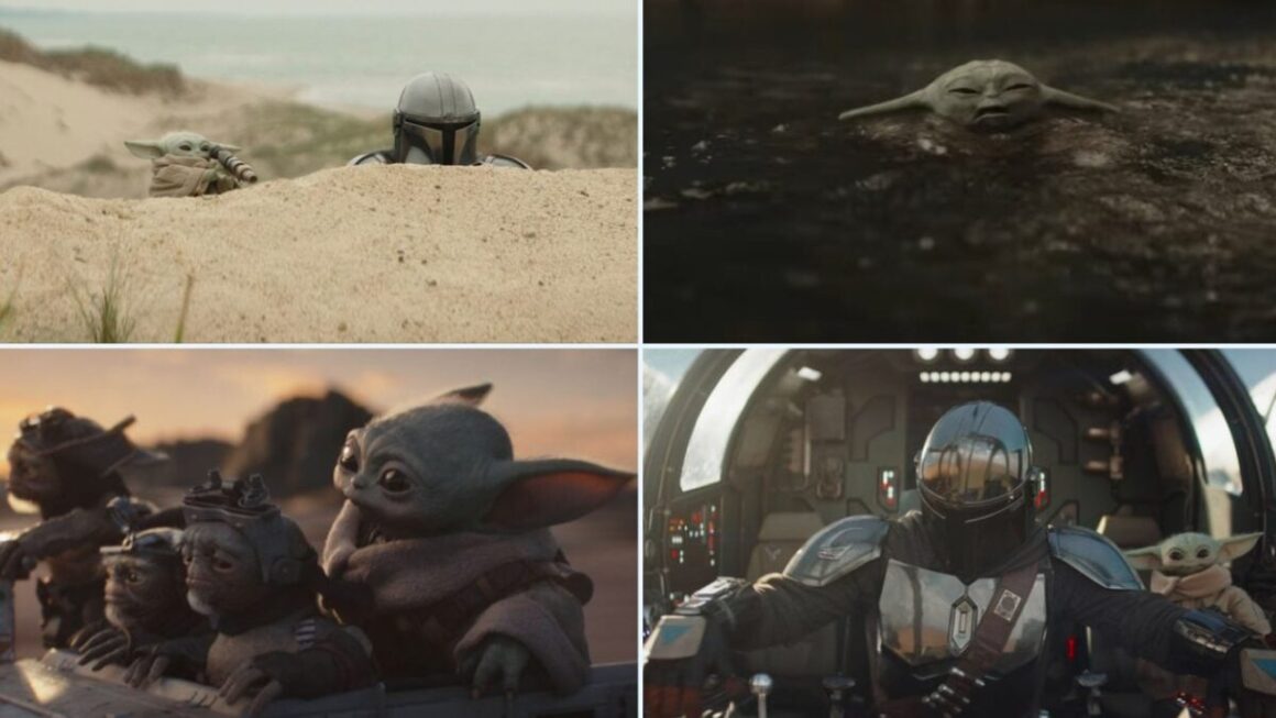 Screenshots show stills from the new Star Wars movie.