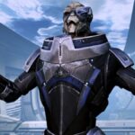 Garrus cheering on the Citadel.