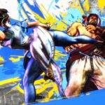 Chun-Li kicks Ryu.