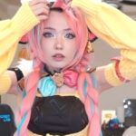 Emiru puts on cosplay during a livestream.