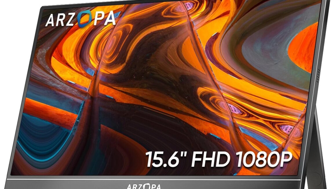 Amazon Sells 15.6″ Moveable Monitor for Peanuts, FHD Display Works With Change and Laptop computer