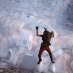 A player character falls from a great height.