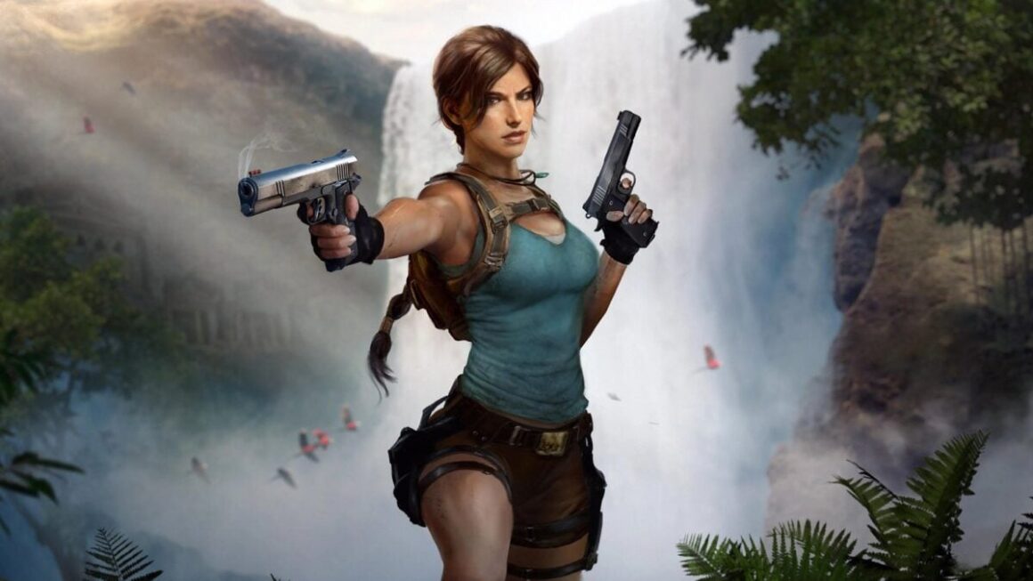 Lara Croft appears in anniversary art.