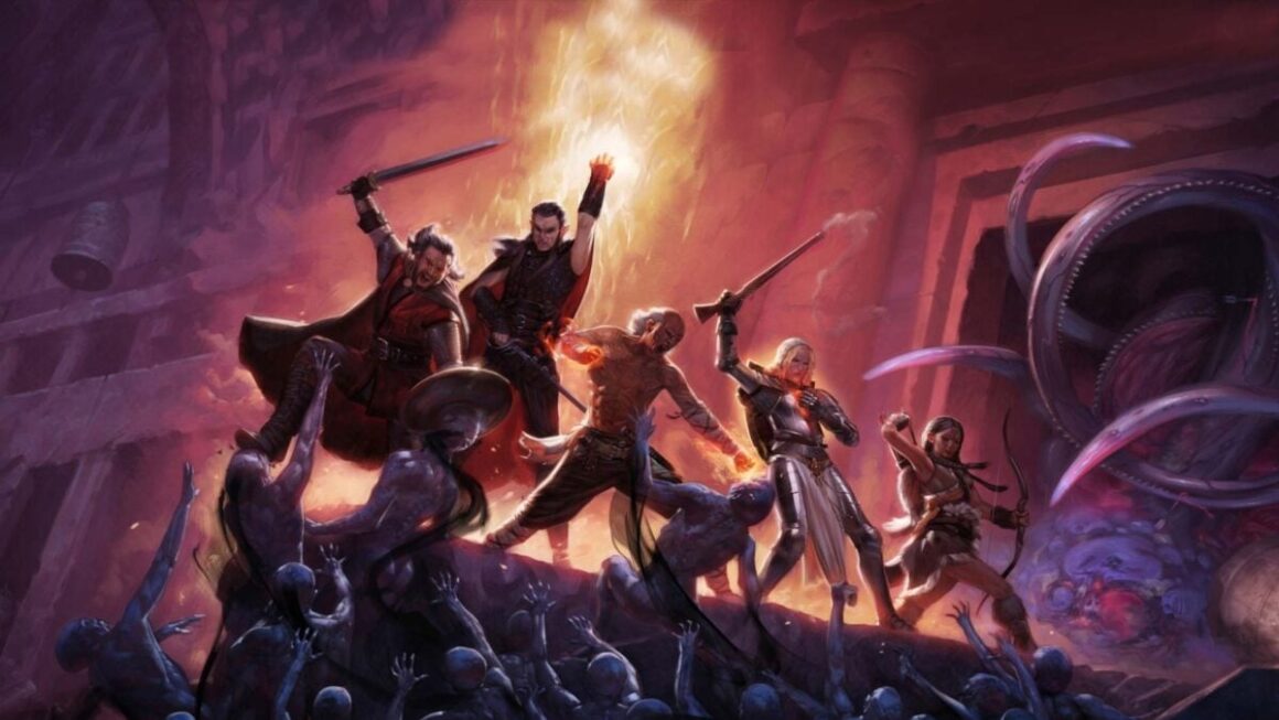 Pillars Of Eternity art shows the characters.