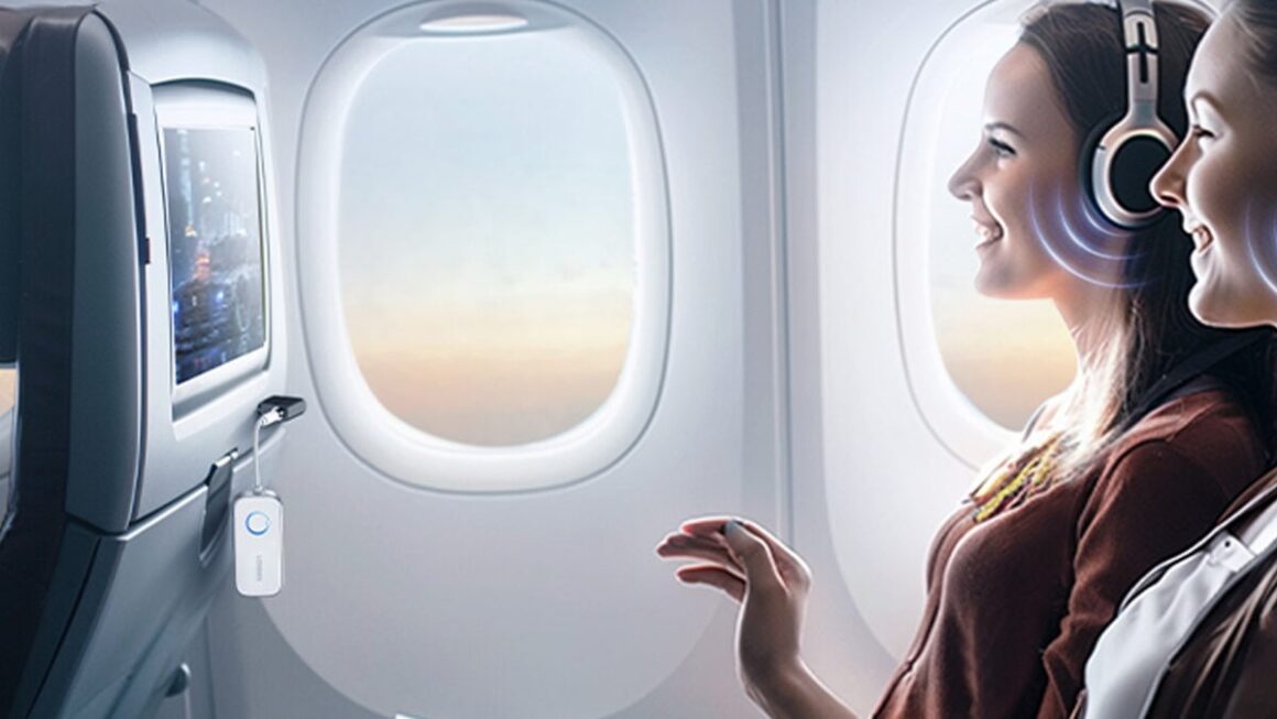 This Tiny Gadget Lets You Connect Your Bluetooth Headphones to the Plane’s Screen, and It Costs Pennies