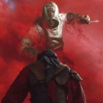 Art shows an assassin's preparing for the kill.