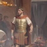 A Roman appears at a banquet.