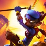 Sly Cooper jumps through the city.