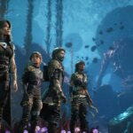 Wanderers look out at strange anomalies.