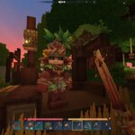 Chatting with an Ewok in the Ewok Village.