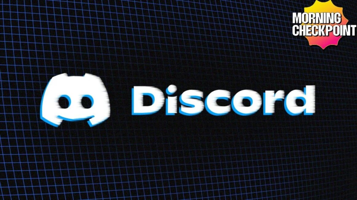 A Discord logo sits in front of a black background.