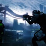 Runners approach a science facility.