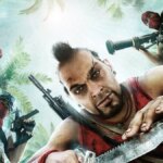 Vaas looks down at the player in the jungle.