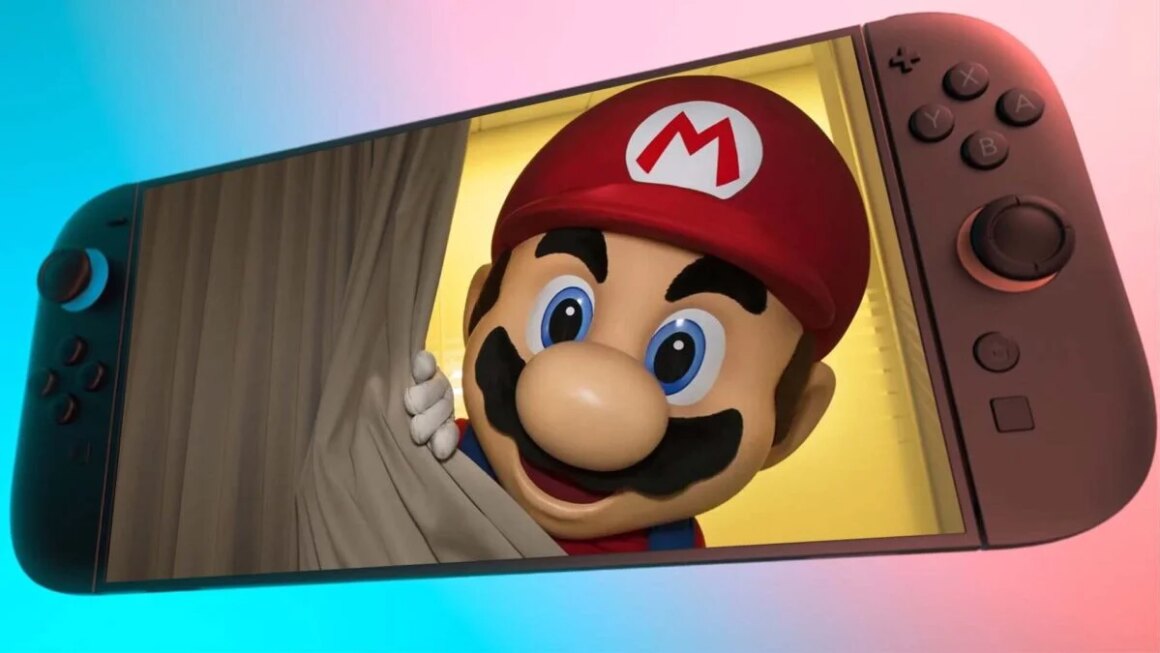 Mario appears on a Switch 2 screen.