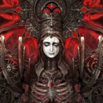 Art shows a woman in Spanish armor.