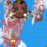 Colorful pixel art shows a shoot 'em up.