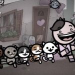 Characters parade down the street.